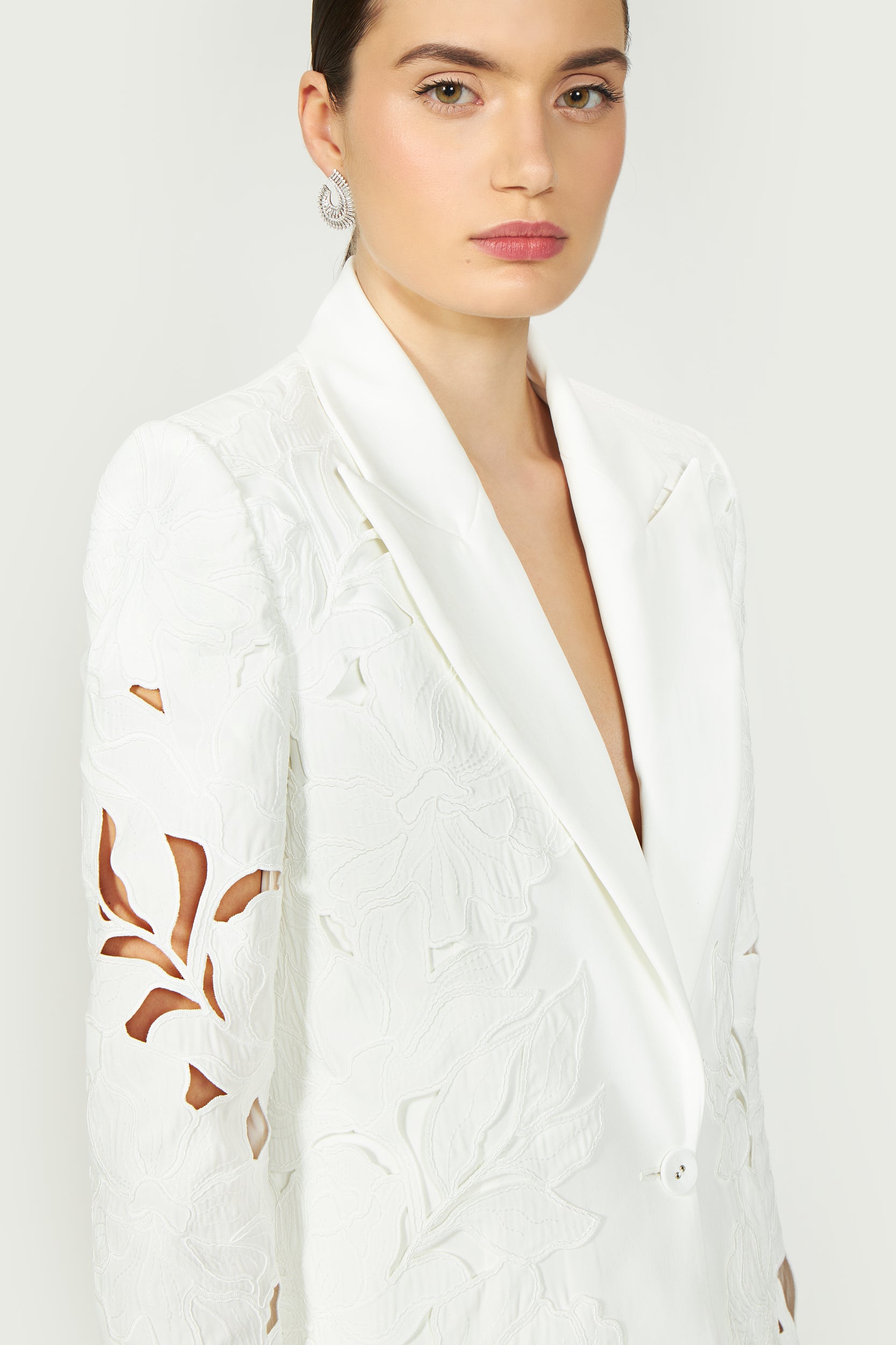 Neff Floral-Cut Lace Blazer