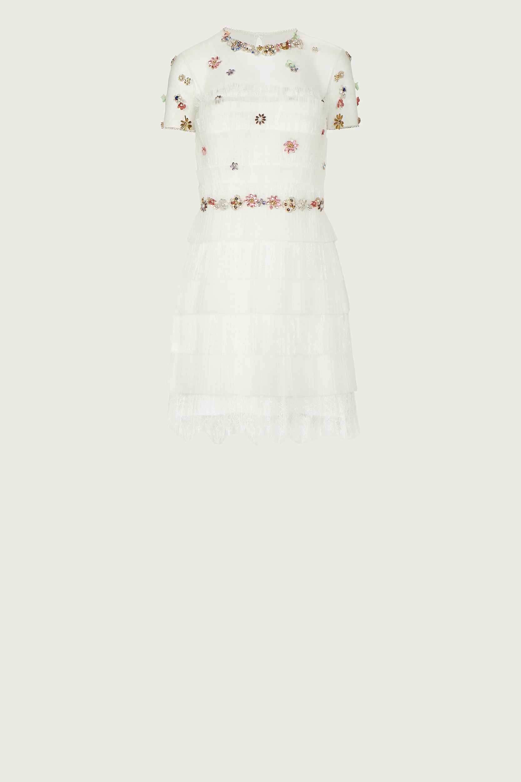 Samie Plissé Tulle Mini Dress