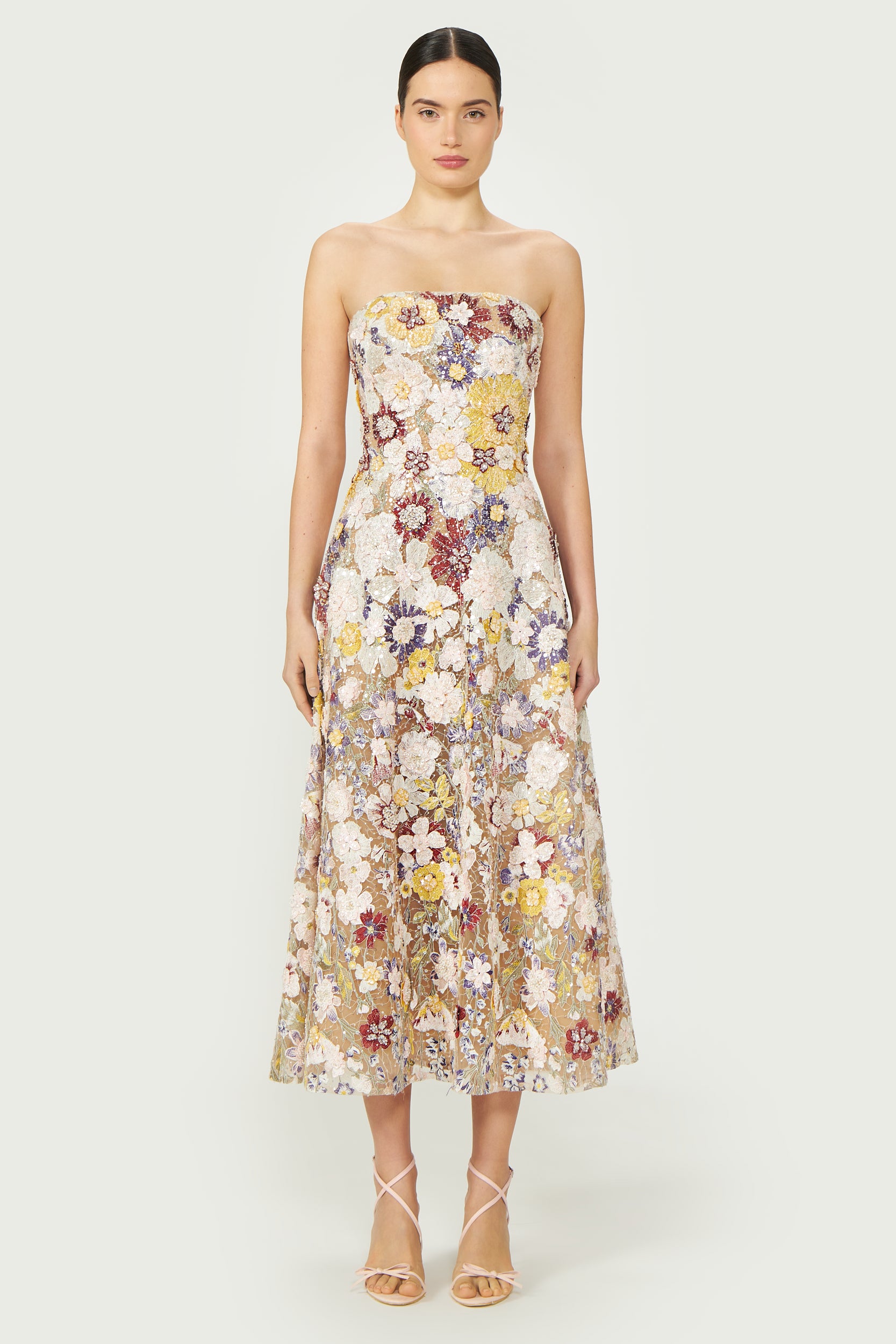 Shop Jassa Embroidered Strapless Dress Online Shop Jassa Embroidered Strapless Dress Online