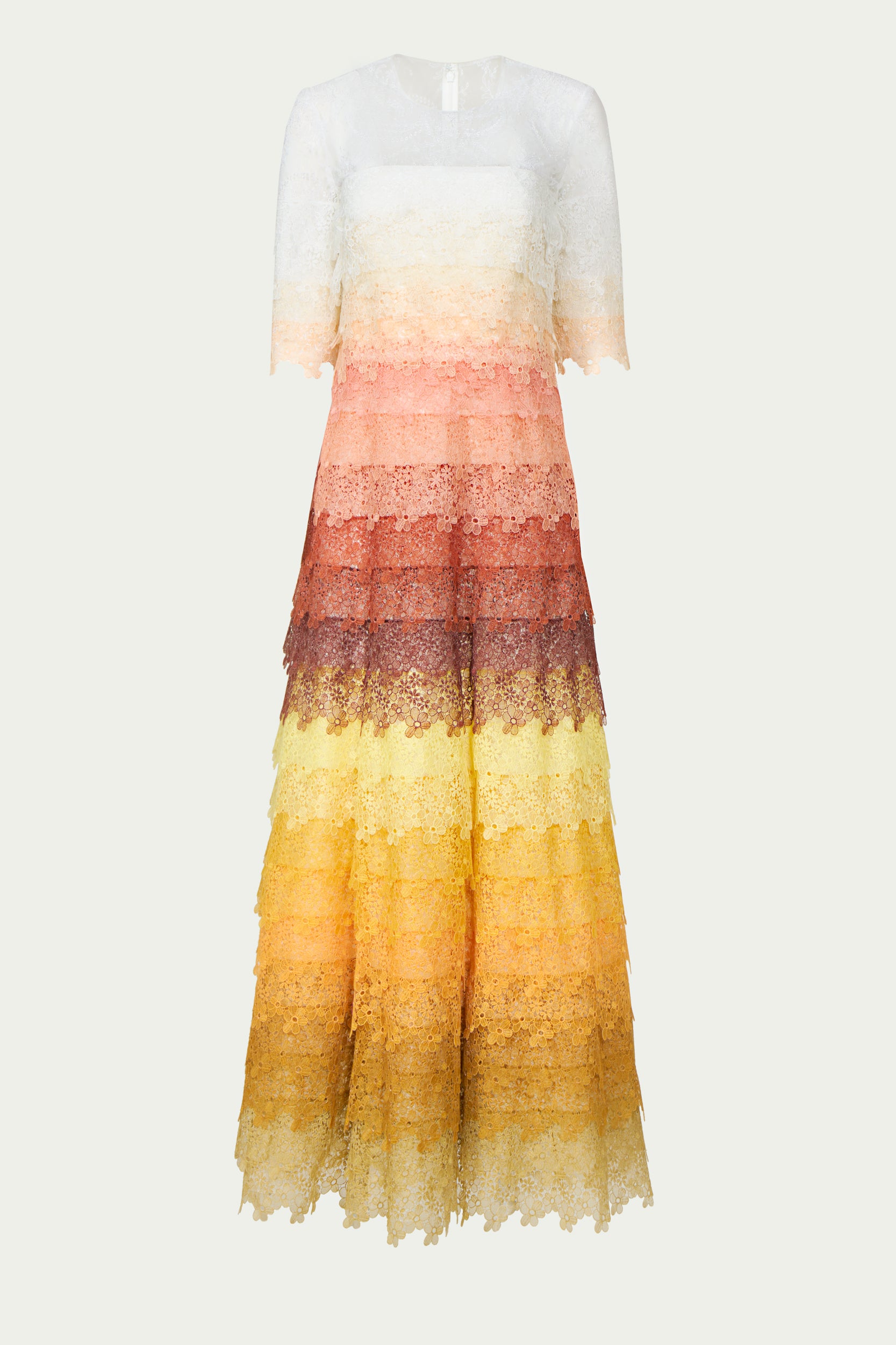 Sinda Gossamer Lace Ombré Tiered Dress