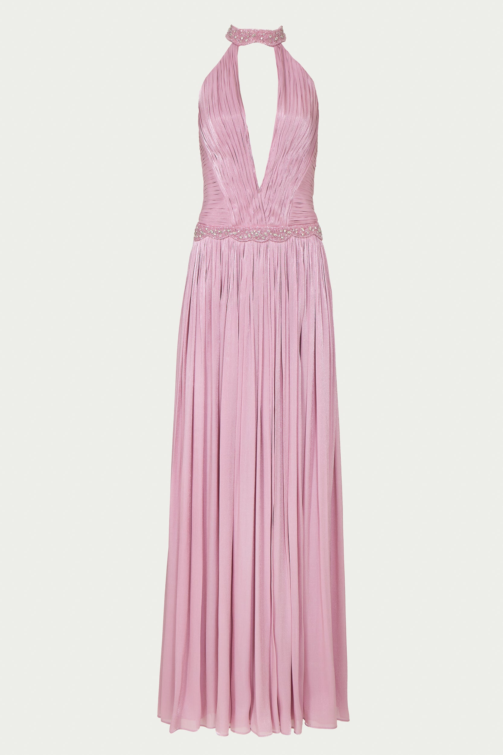 Juliette Lurex Georgette Halterneck Gown