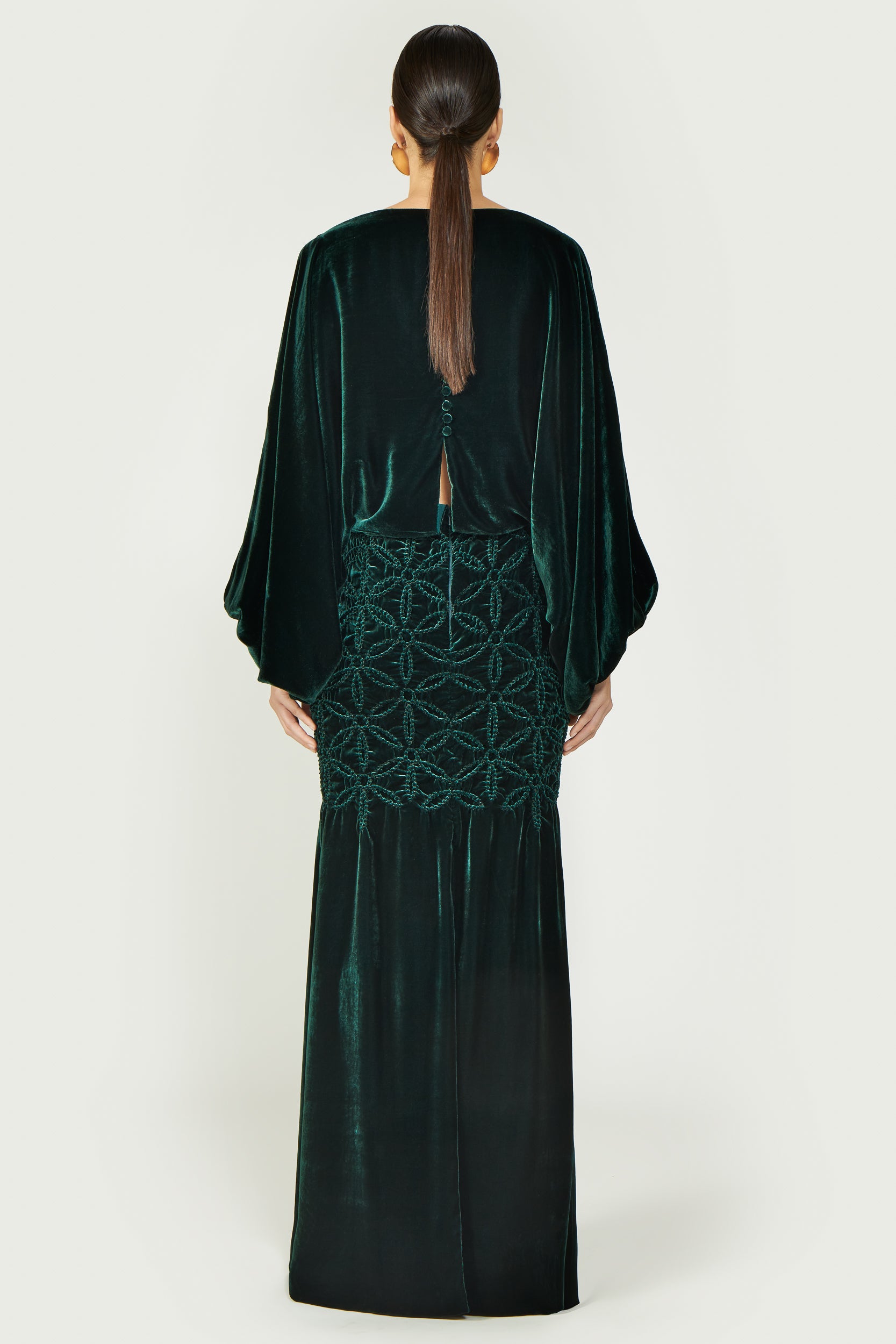 Genevieve Silk Velvet Gown