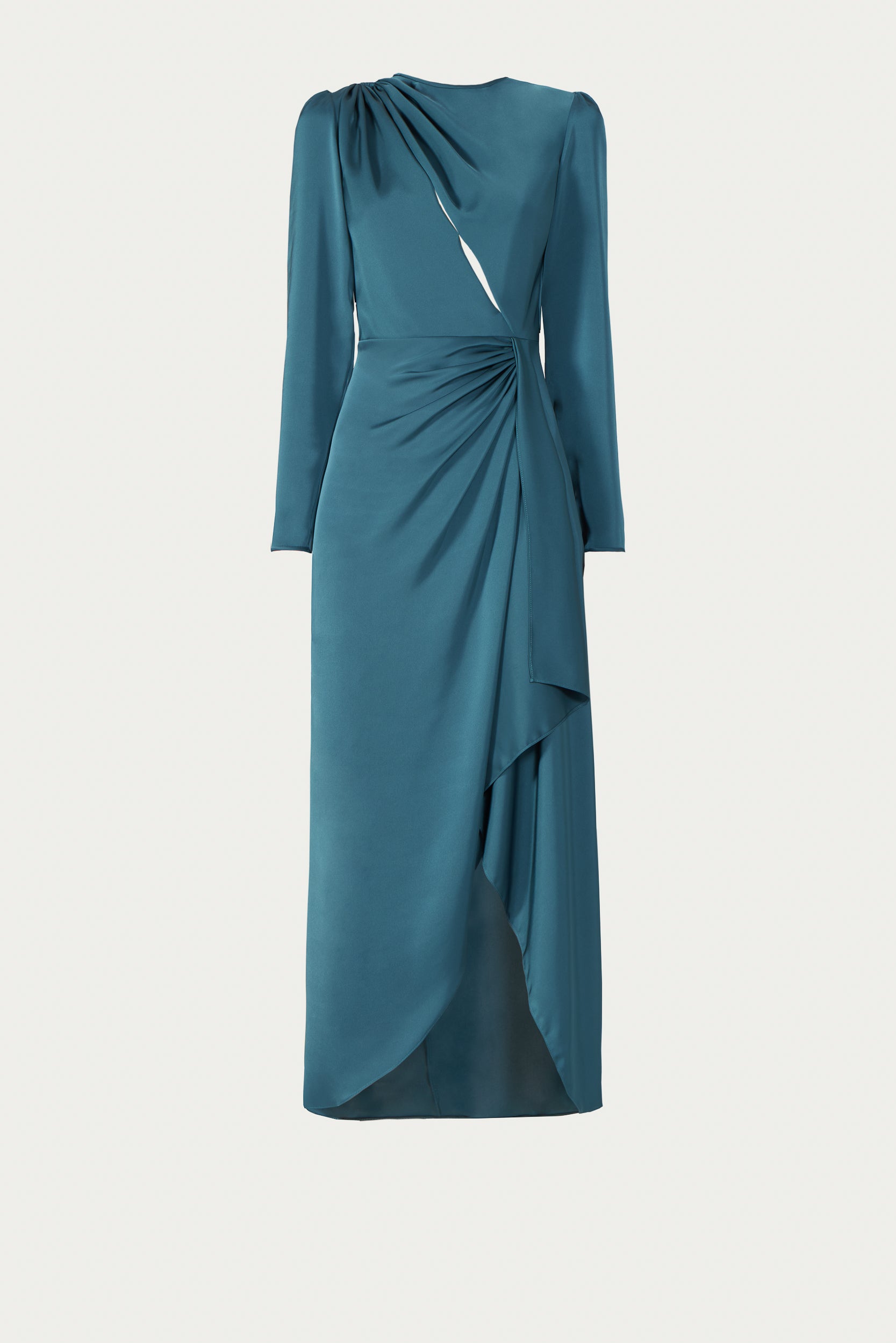 Anina Draped Satin Dress