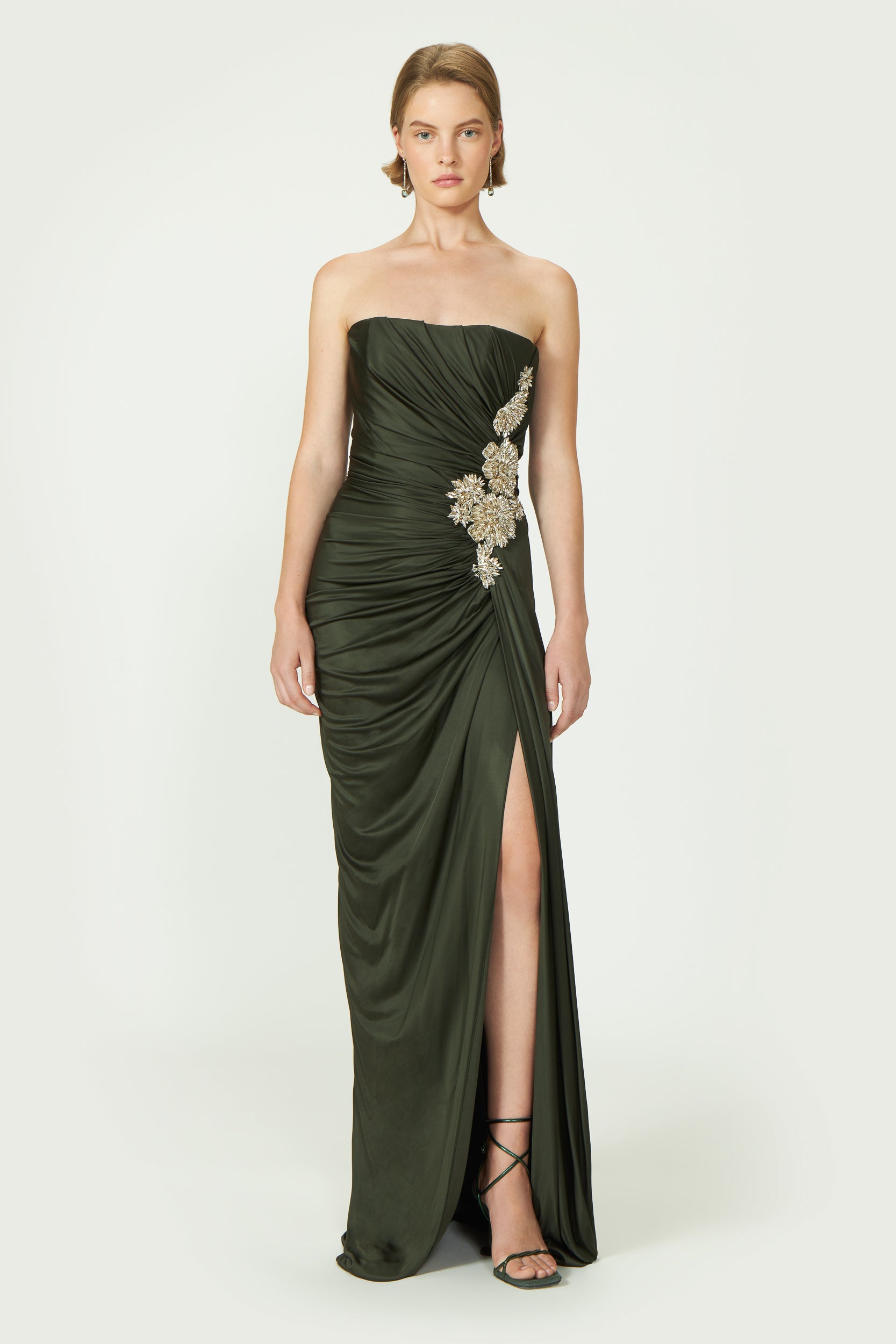 Elettra Jersey Crystal Gown