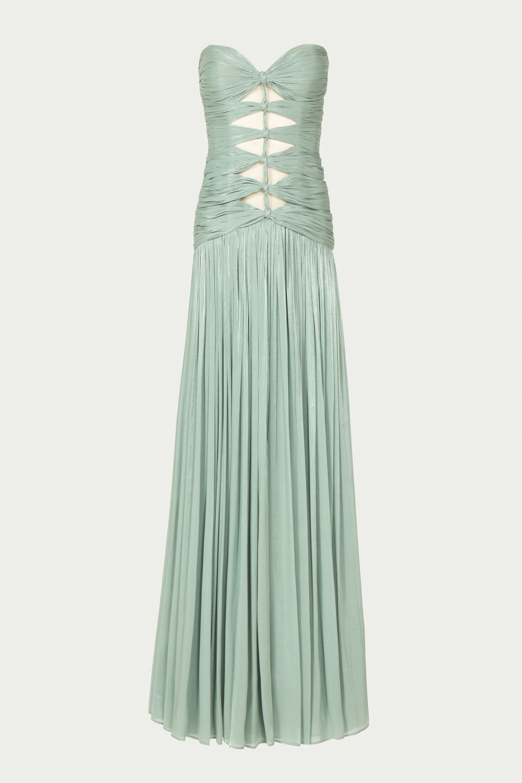 Minari Lurex Georgette Strapless Gown