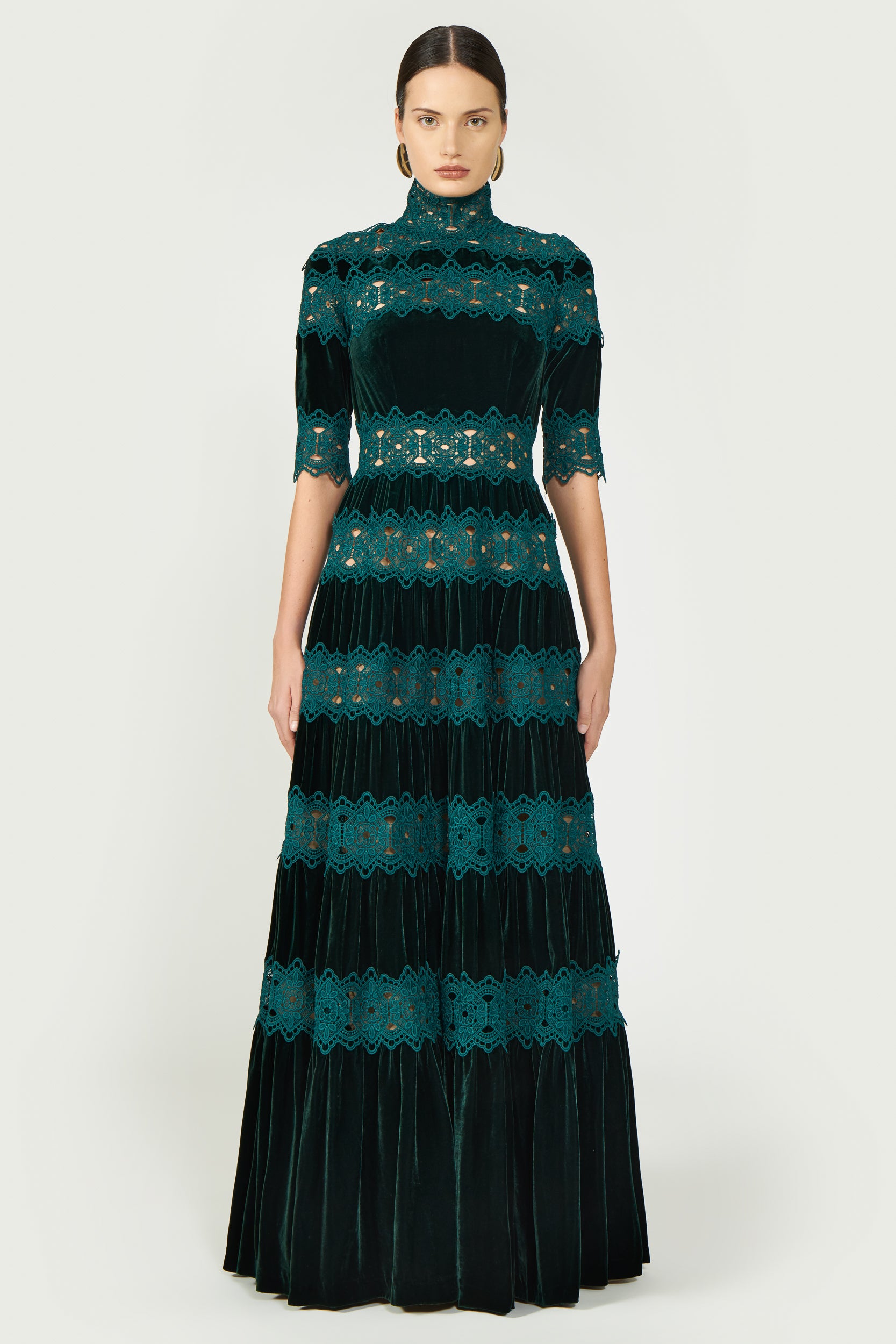 Costarellos - Lissie Silk Velvet Gown - Size: 36 Costarellos - Lissie Silk Velvet Gown - Size: 36