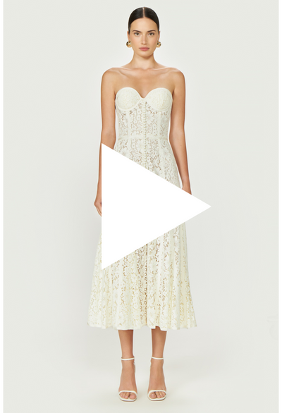 sharagano white lace dress Sharagano white crochet cut out lace bell