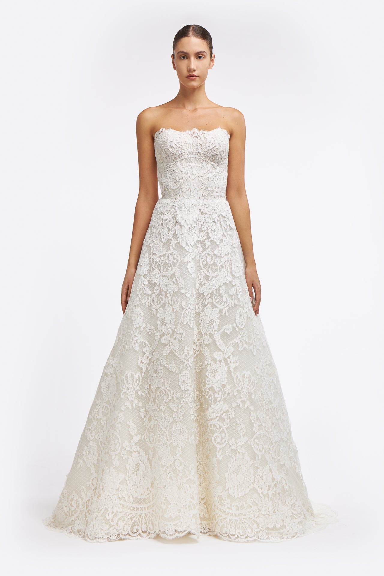 Isolde Corded French Lace Gown